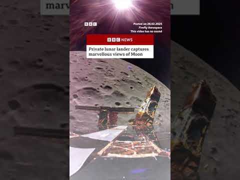 Private lunar lander captures marvellous views of Moon. #LunarLander #BBCNews