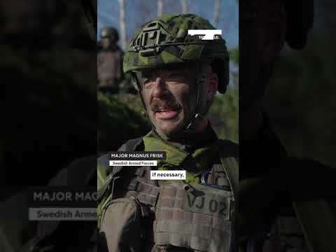 Sweden join NATO forces on Baltic border
