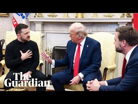 ‘Make a deal or we are out’: the worst of Trump and Zelenskyy’s clash