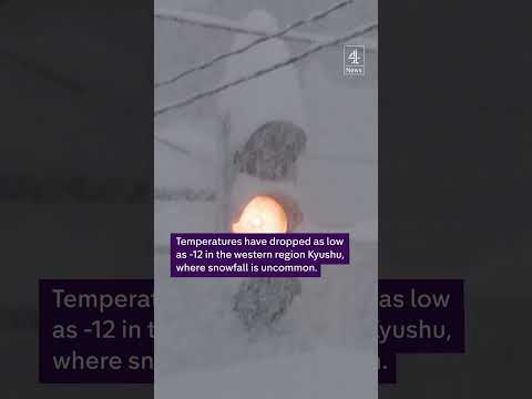 Record level of snow hits Japan