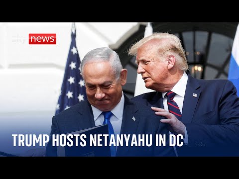 Donald Trump hosts Benjamin Netanyahu at the White House