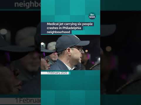 A medical jet with six people on board has crashed into a Philadelphia neighbourhood #itvnews