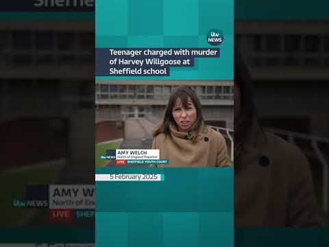 Teenager charged with murder of Harvey Willgoose at Sheffield school  #itvnews