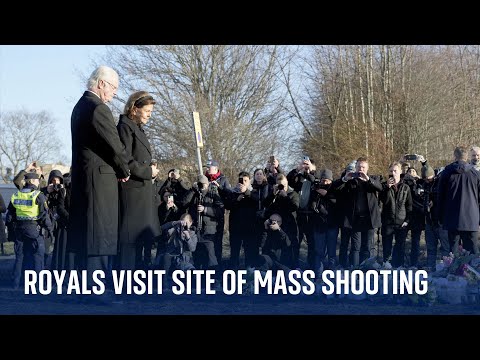Sweden’s King and Queen visit site of mass shooting