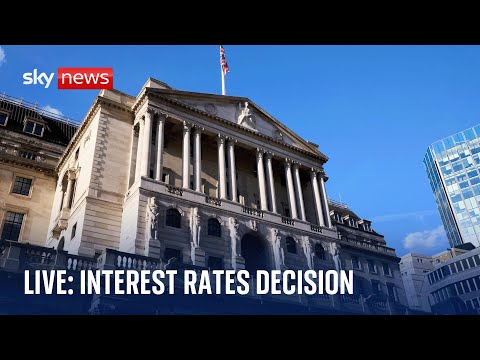 Bank of England cuts interest rate to 4.5% | Live coverage via Sky News
