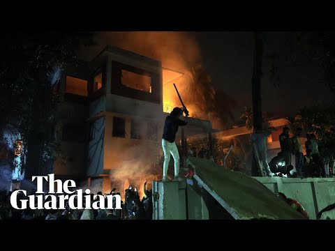 Protesters in Bangladesh destroy exiled ex-prime minister’s family home