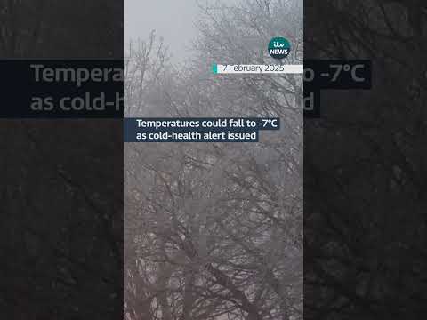Temperatures could fall to -7°Cas cold-health alert issued #itvnews #shorts #weather