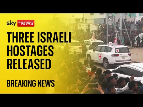 Three Israeli hostages are released in Gaza