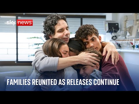 Emotional scenes as Israeli and Palestinian families reunite