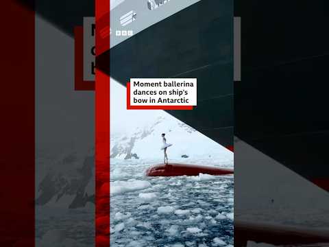 Ballerina dances on ship’s bow in Antarctica. #Dance #BBCNews