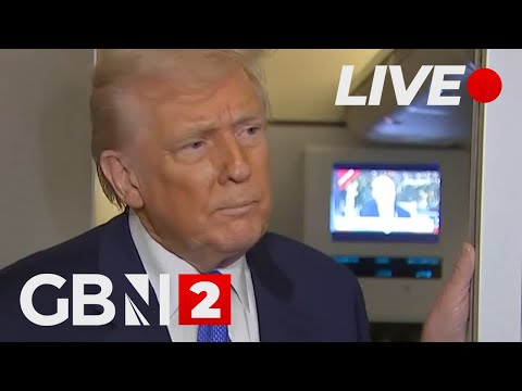 U.S. President Trump speaks to media prior to arrival at Joint Base Andrews