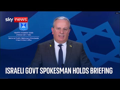 Israeli government holds briefing on Syria