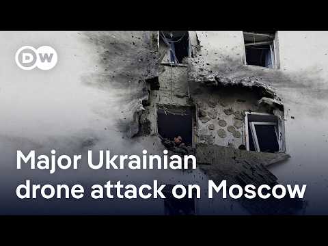 One of the largest ever Ukrainian drone attacks on Moscow kills three, Russia says | DW News
