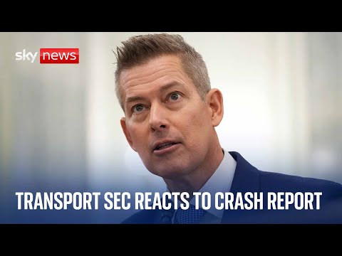 US Transport Secretary reacts to report on Washington plane crash