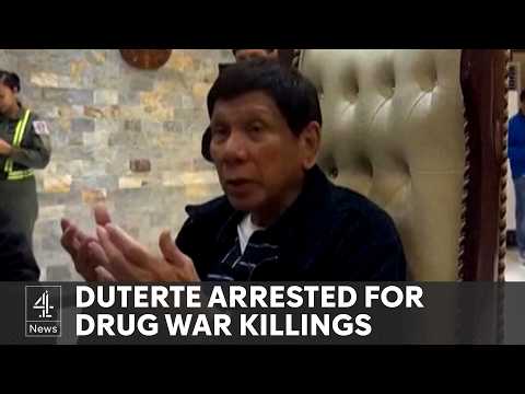 Rodrigo Duterte arrested for ‘crimes against humanity’ in war on drugs