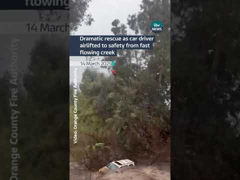 Teams from the Orange County Fire Authority were called out to rescue a man trapped in water