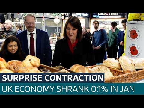Chancellor reacts after UK economy unexpectedly shrinks | ITV News