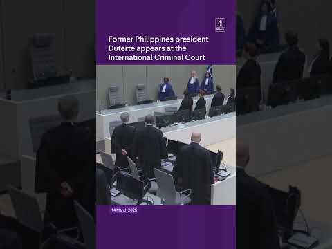 Duterte at ICC in the Hague