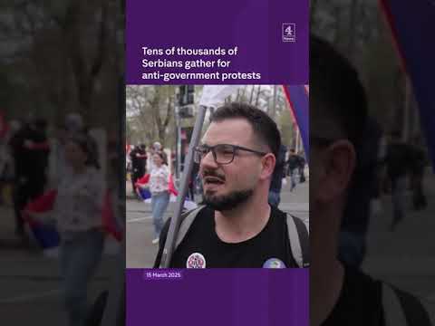 Tens of thousands gather for Serbian anti-government protests