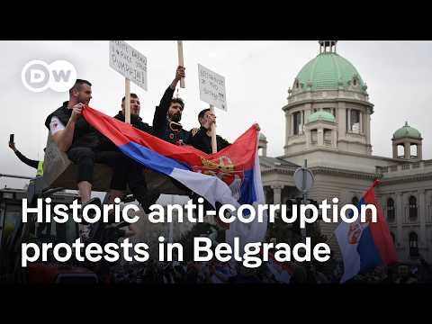 Belgrade: Over 100,000 people join anti-gov’t protests in one of Serbia’s largest rallies to date
