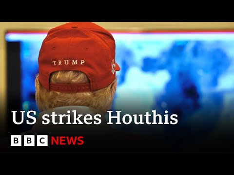 US launches wave of air strikes on Yemen’s Houthis | BBC News