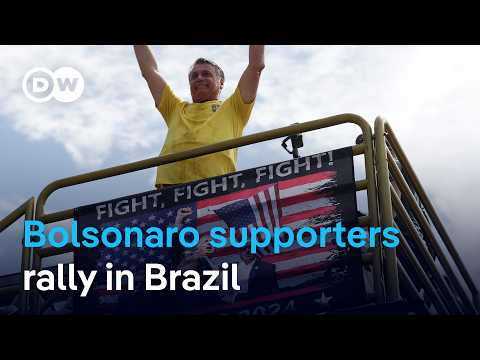Brazil’s former president Bolsonaro stages rally ahead of possible trial | DW News