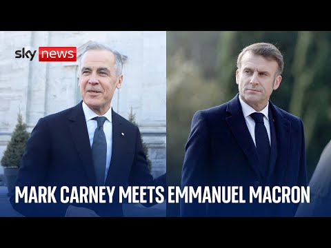 Emmanuel Macron meets Canada’s new Prime Minister Mark Carney in Paris