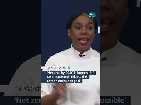 Kemi Badenoch rejects the carbon emissions goal set by the previous government | ITV News