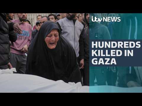 Israel accused of ‘flagrant violation’ of ceasefire following deadly strikes on Gaza | ITV News