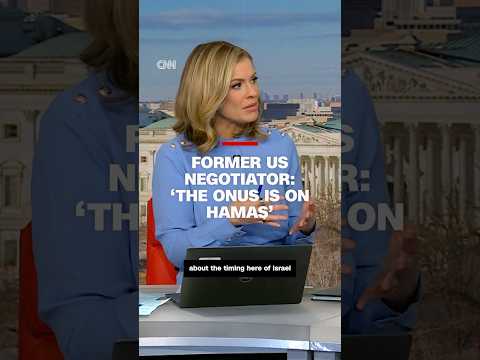 Former US negotiator: ‘The onus is on Hamas’