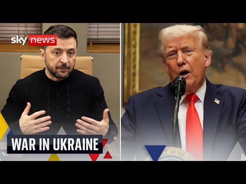 Trump says call with Zelenskyy was ‘good’ | Live Sky News coverage