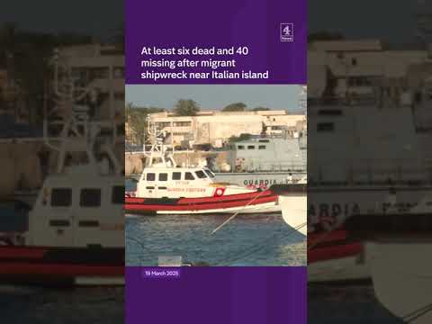 At least six dead and 40 missing after migrant shipwreck near Italian island