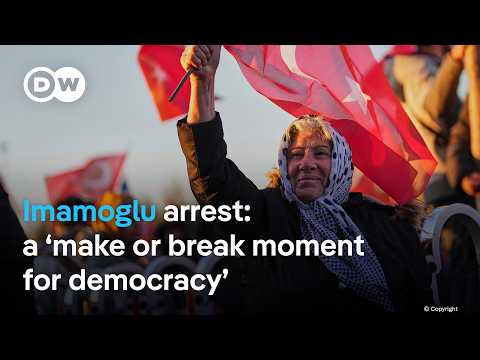 Demonstrators defy protest ban after Turkish police arrest rival to President Erdogan | DW News