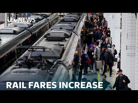 Rail passengers face ‘further misery’ as fares rise 4.6% despite record-low reliability | ITV News