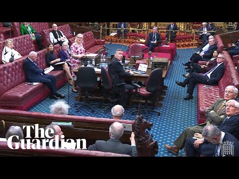 ‘Lords out, people in’: protesters interrupt House of Lords proceedings
