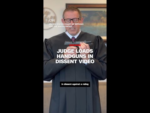 Judge films himself loading guns in unusual dissent video