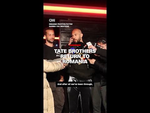Tate brothers return to Romania to report to police