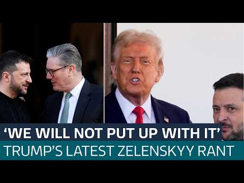 Trump slams Zelenskyy for saying peace is far away while Starmer promises aid for Ukraine | ITV News
