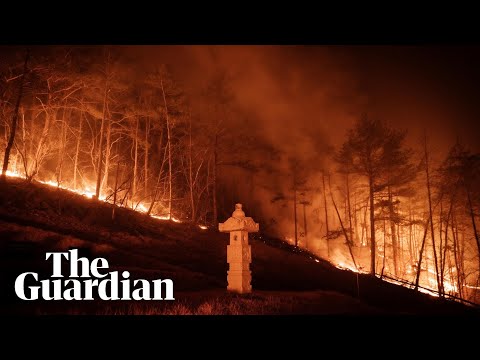 Windy weather reignites South Korea’s wildfires ravaging southern regions