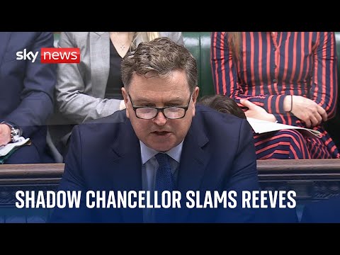Reeves ‘architect of her own misfortune’, as Shadow Chancellor slams her ’emergency budget’