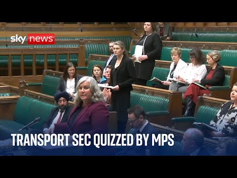 Transport secretary answers questions in the Commons