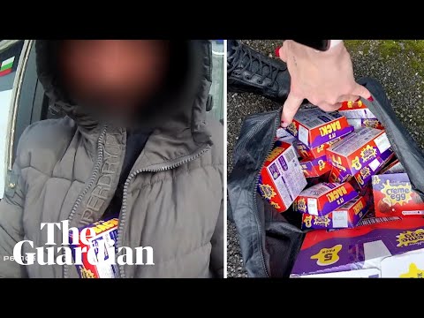 Moment police arrest man who stole £220 worth of Cadbury Creme Eggs