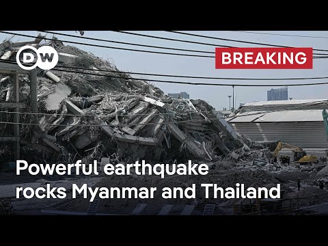 Bangkok skycraper collapse traps dozens of construction workers after quake | DW News