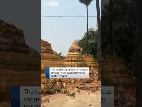 Aftermath of earthquake in Myanmar