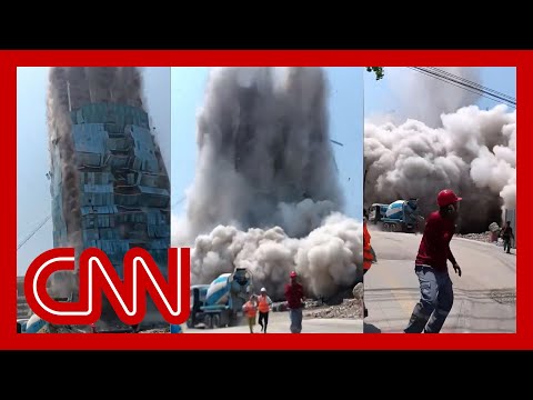 Collapse of Bangkok skyscraper captured on video