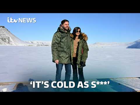 ‘It’s cold as s***’ – US Vice-President arrives in Greenland | ITV News