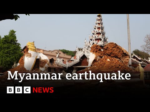 Myanmar earthquake death toll rises to more than 1,000 as hundreds trapped under rubble | BBC News