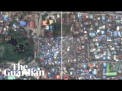Before and after satellite images show devastation caused by Myanmar earthquake