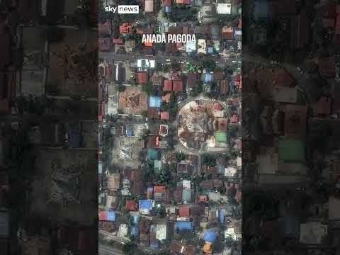 Before and after: Myanmar earthquake