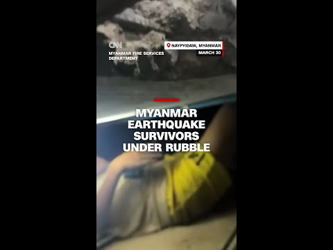 Myanmar earthquake survivors under rubble